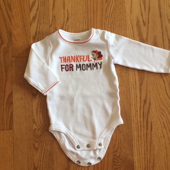 Carter’s Thanksgiving Long Sleeved Bodysuit, 6M - Picture 4 of 7